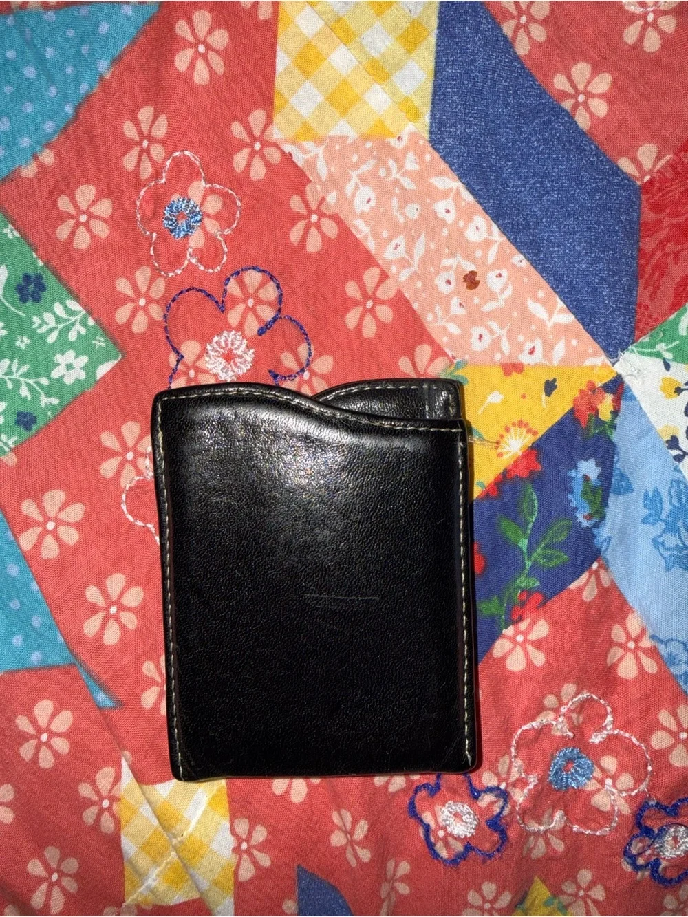 Cole Haan Black Leather Money Clip Wallet
